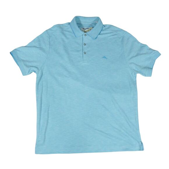 Tommy Bahama Island Zone Via Verde Golf Polo Shirt Blue Mens Large NWT - Picture 3 of 6